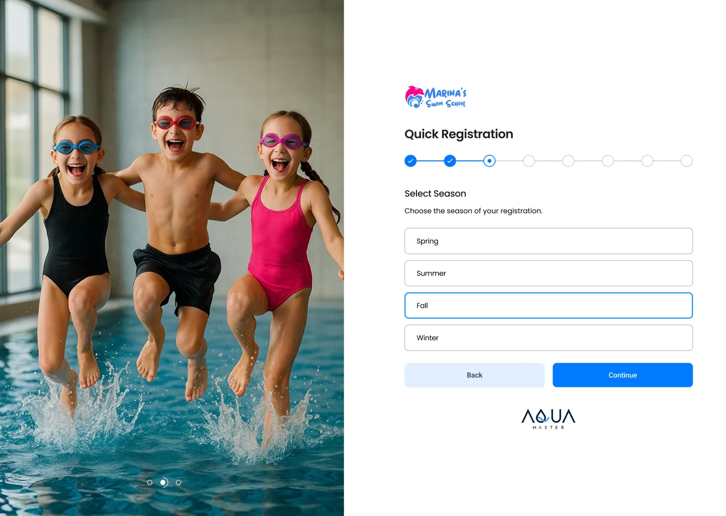 AquaMaster Registration and Management Platform — interface view 3